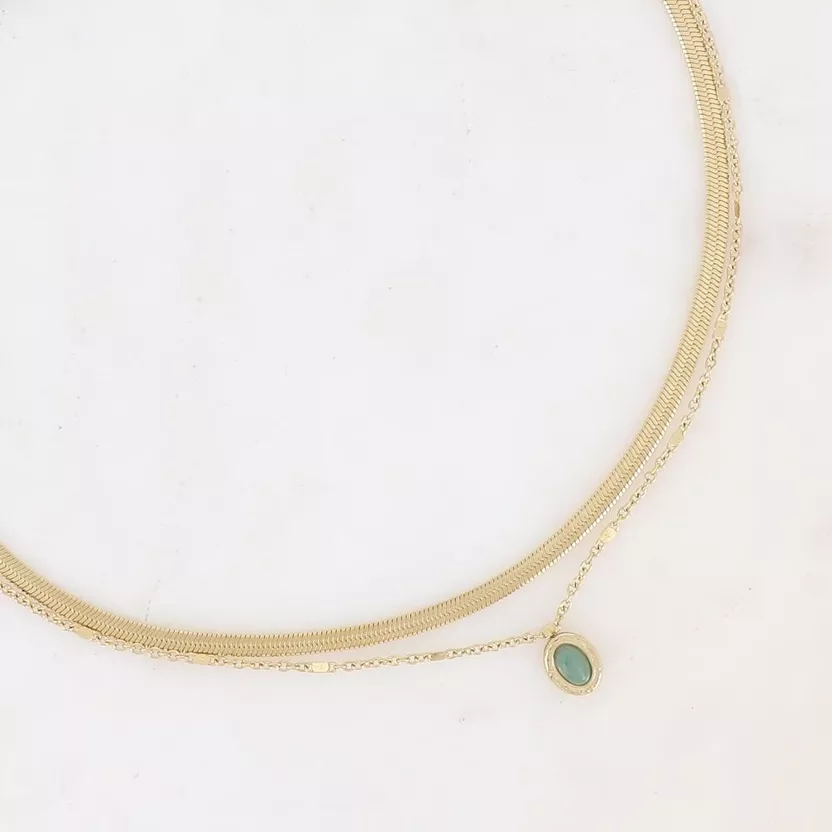 2 linea Gemstone Necklace