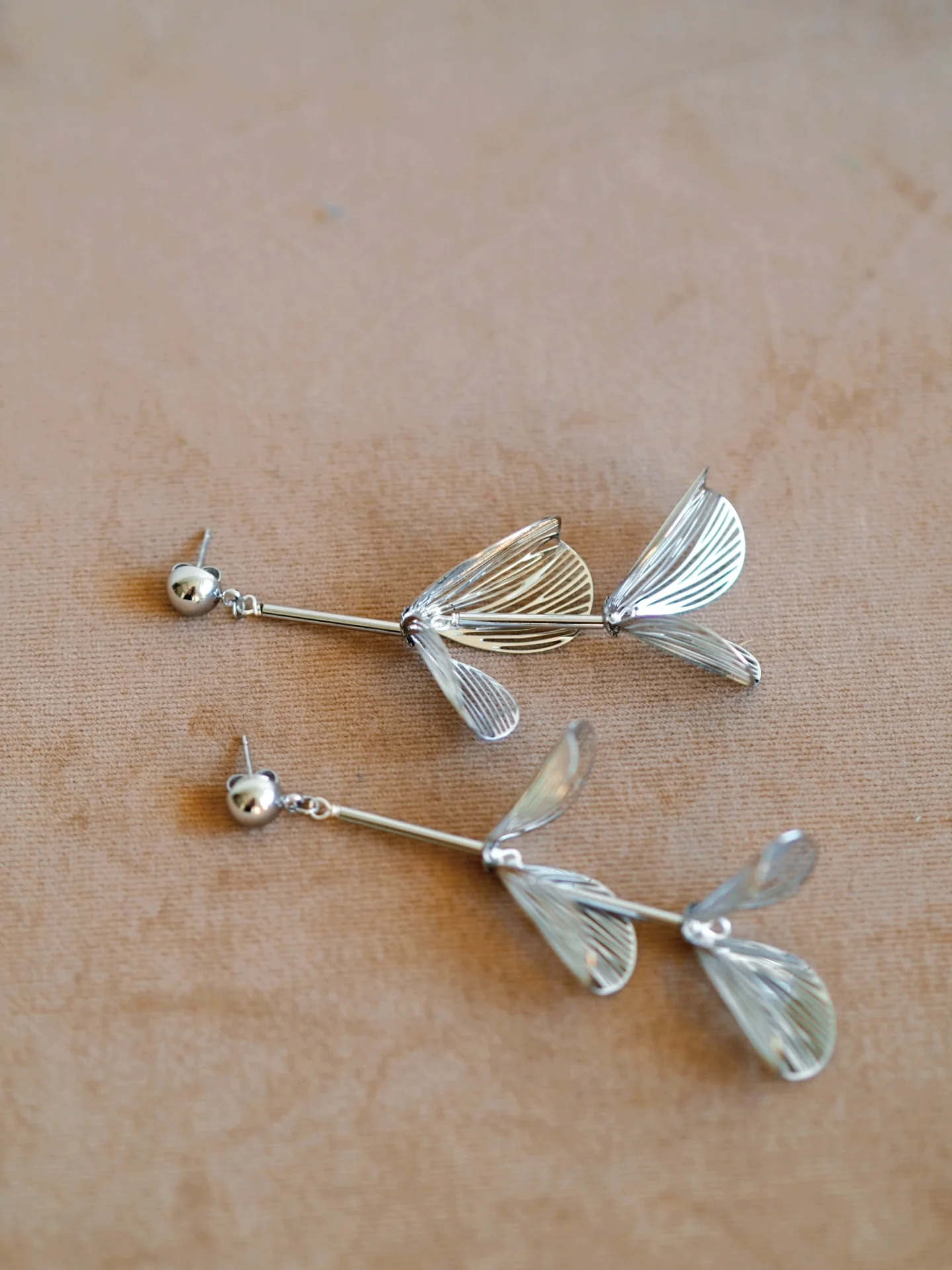Alena Floral Earrings in Silver