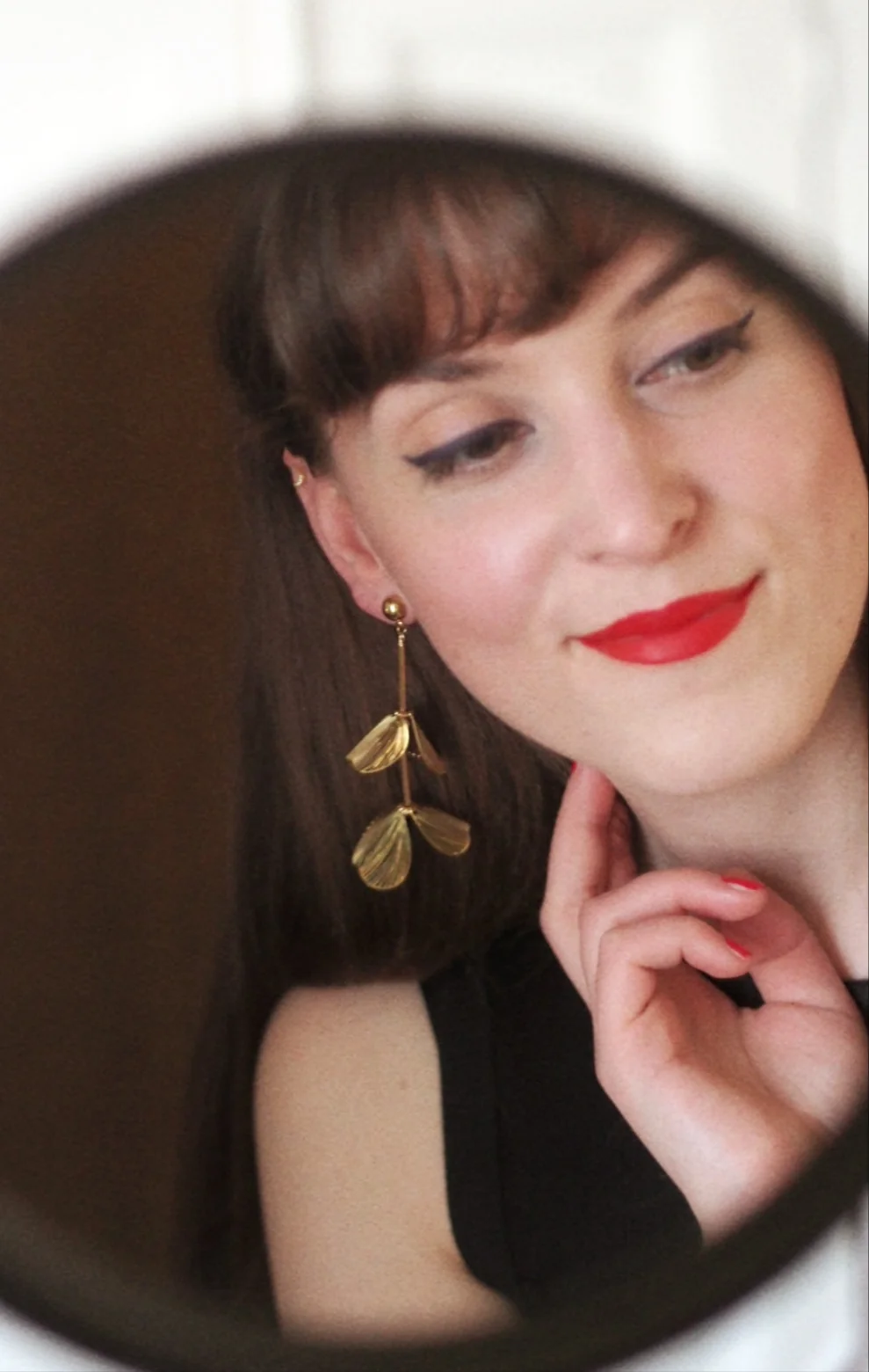 Alena Floral Earrings in Silver - Image 2