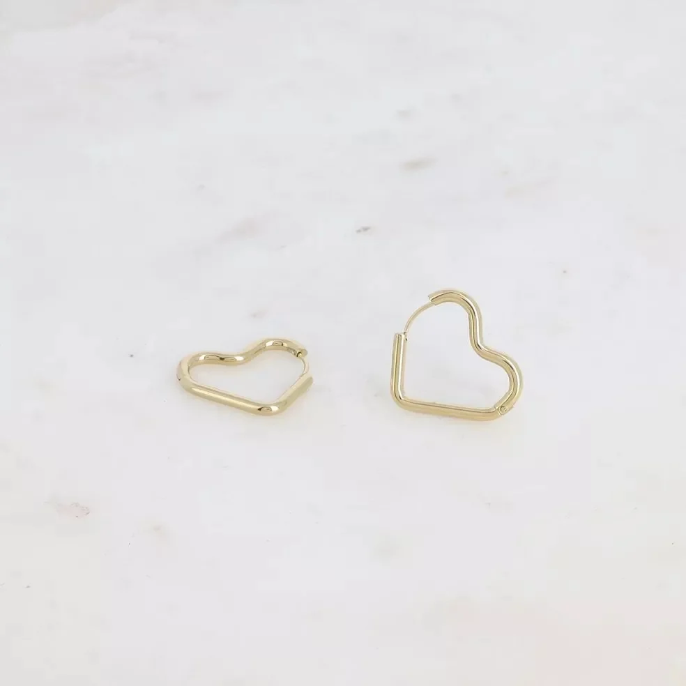 Amélie Heart Earrings in Gold - Image 2