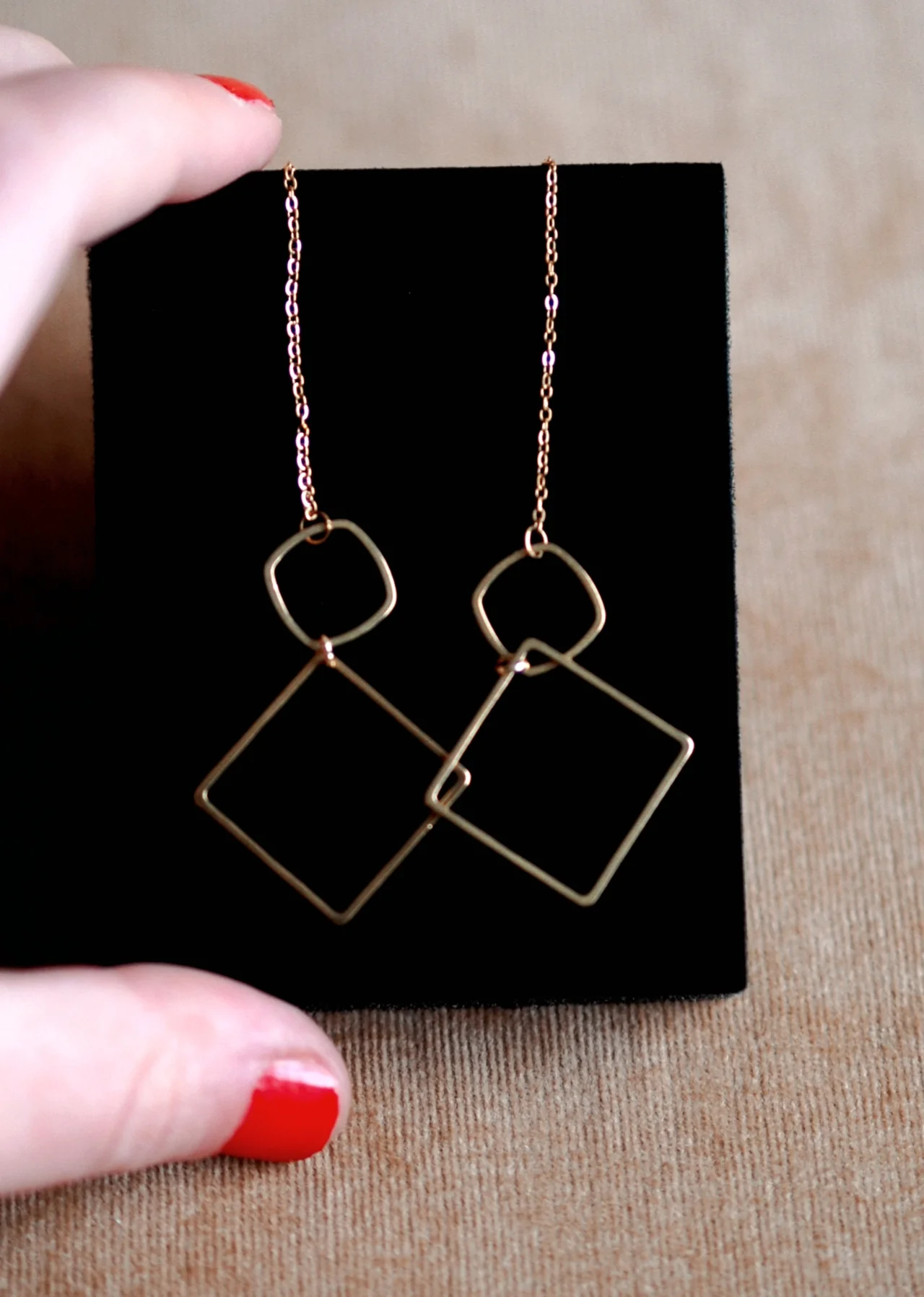 Andrea Atlas Signature Chain Earrings N°15 in Gold - Image 2