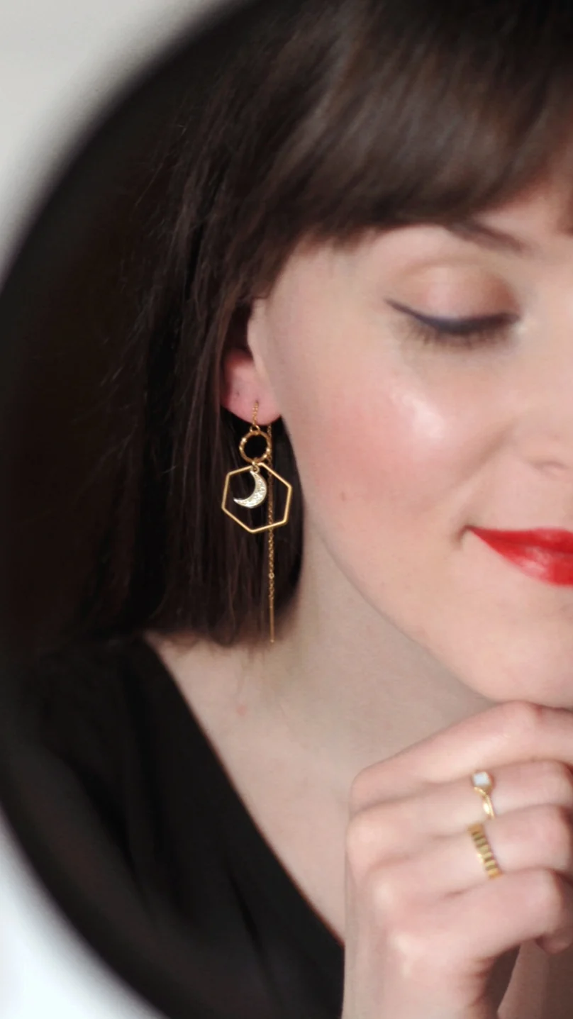 Andrea Atlas Signature Chain Earrings N°32 in Gold