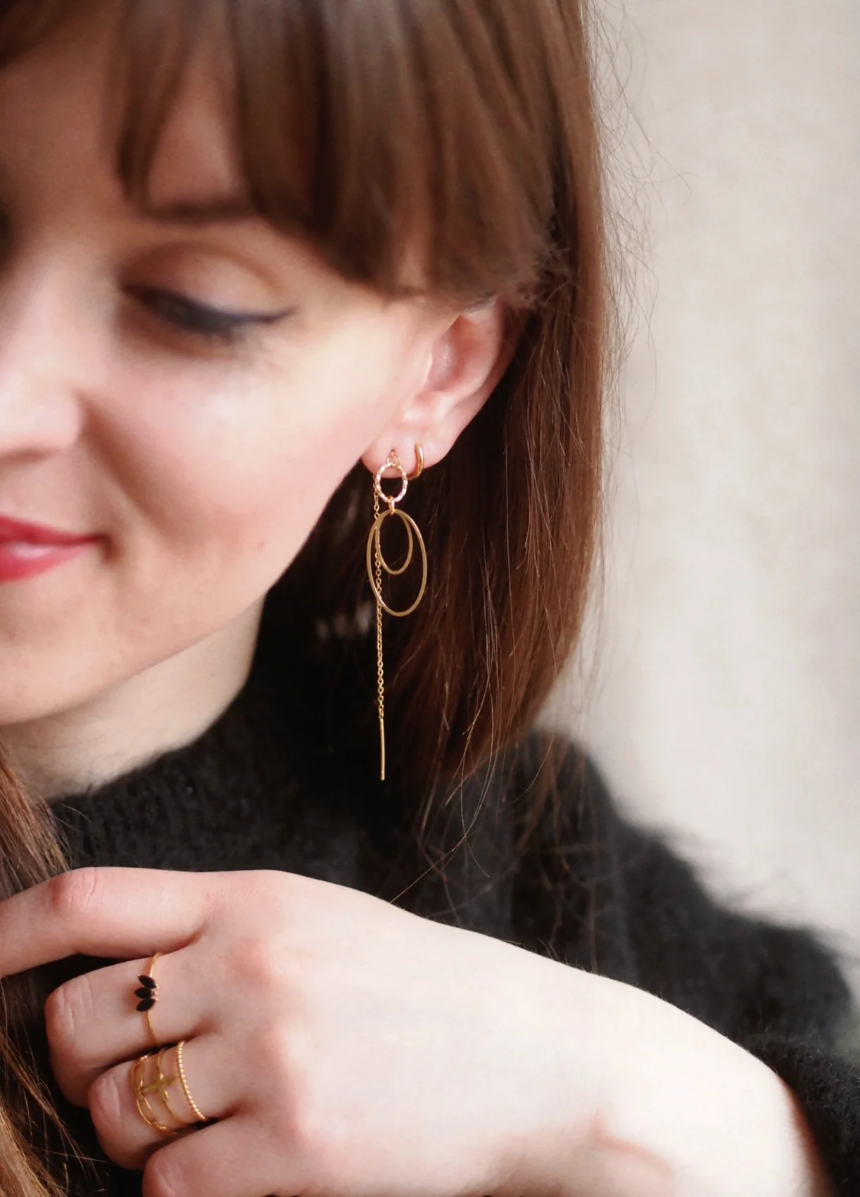 Andrea Atlas Signature Chain Earrings N°19 in Gold