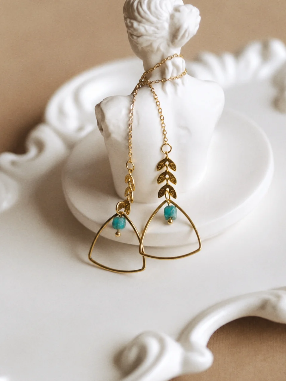 Andrea Atlas Signature Chain Earrings N°11 in Gold - Image 2