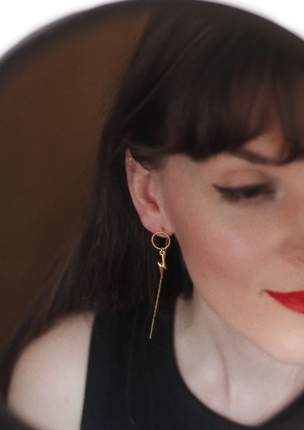 Andrea Atlas Signature Chain Earrings N°65 in Gold - Image 2