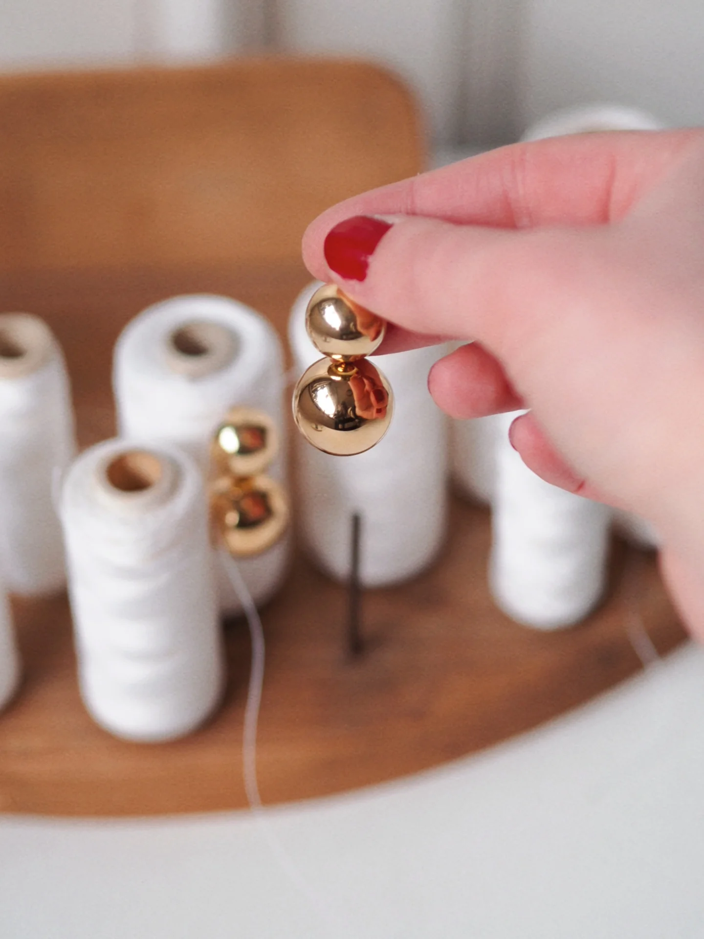 Large Ball Earrings - Image 4