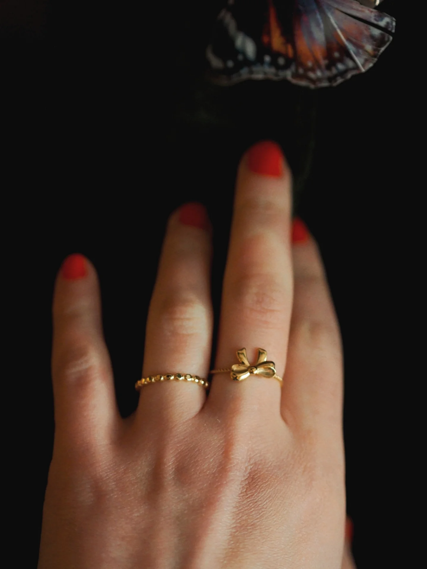 Bow Adjustable Ring in Gold