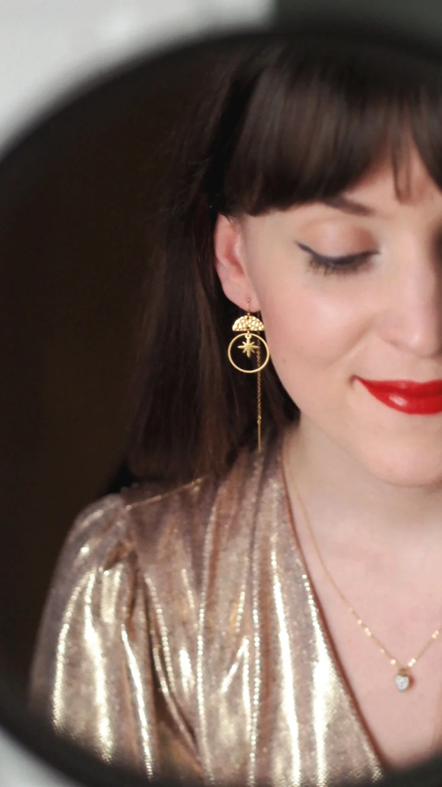 "Dancing In The Rain" Silver Signature Chain Earrings - Image 2