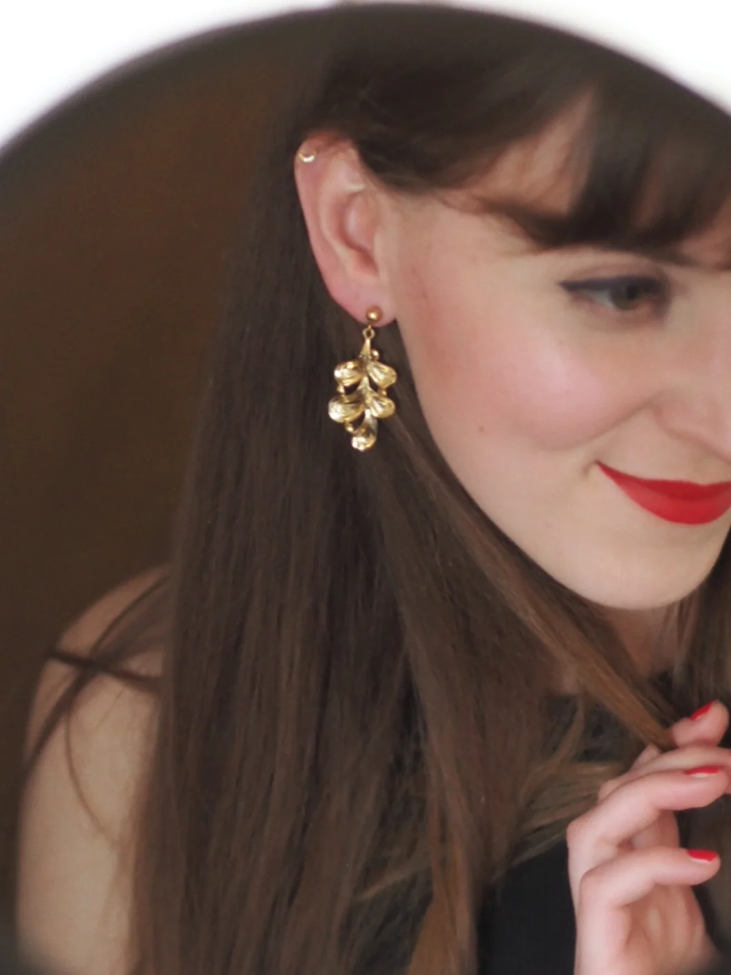Emily Floral Earrings Gold