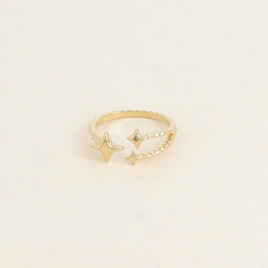 Ester Open Star Ring in Gold - Image 2