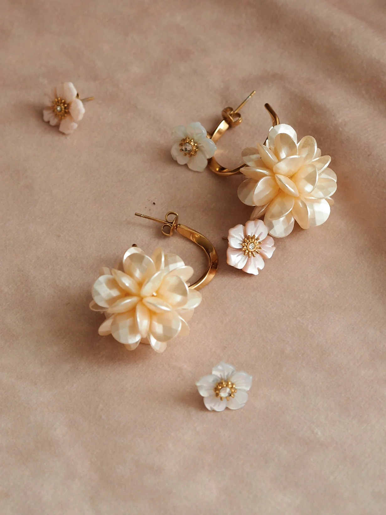 Florence Stud Earrings / Pink - Image 2