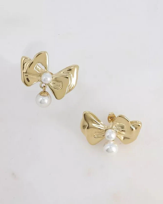 Chantal Bow Stud Earrings
