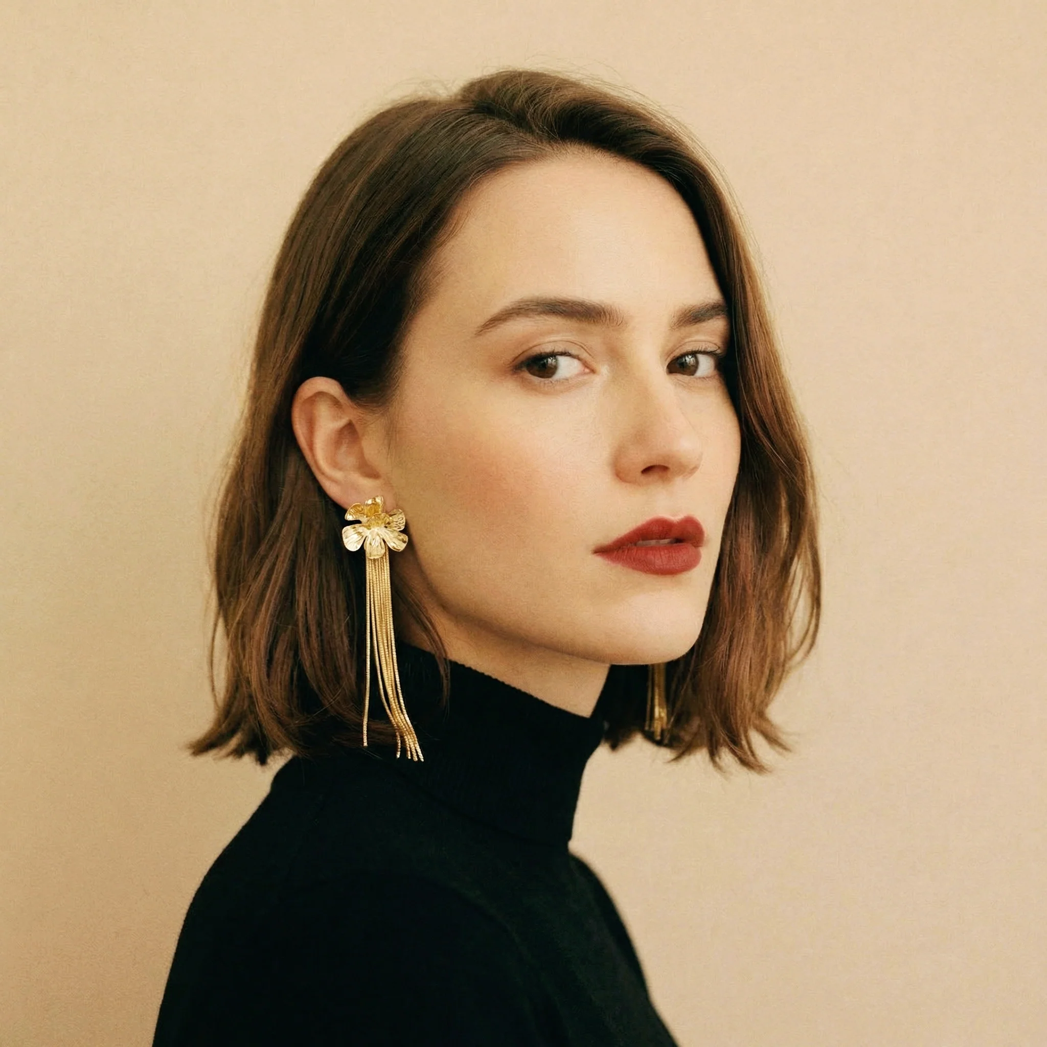 Francesca Floral Earrings - Image 2