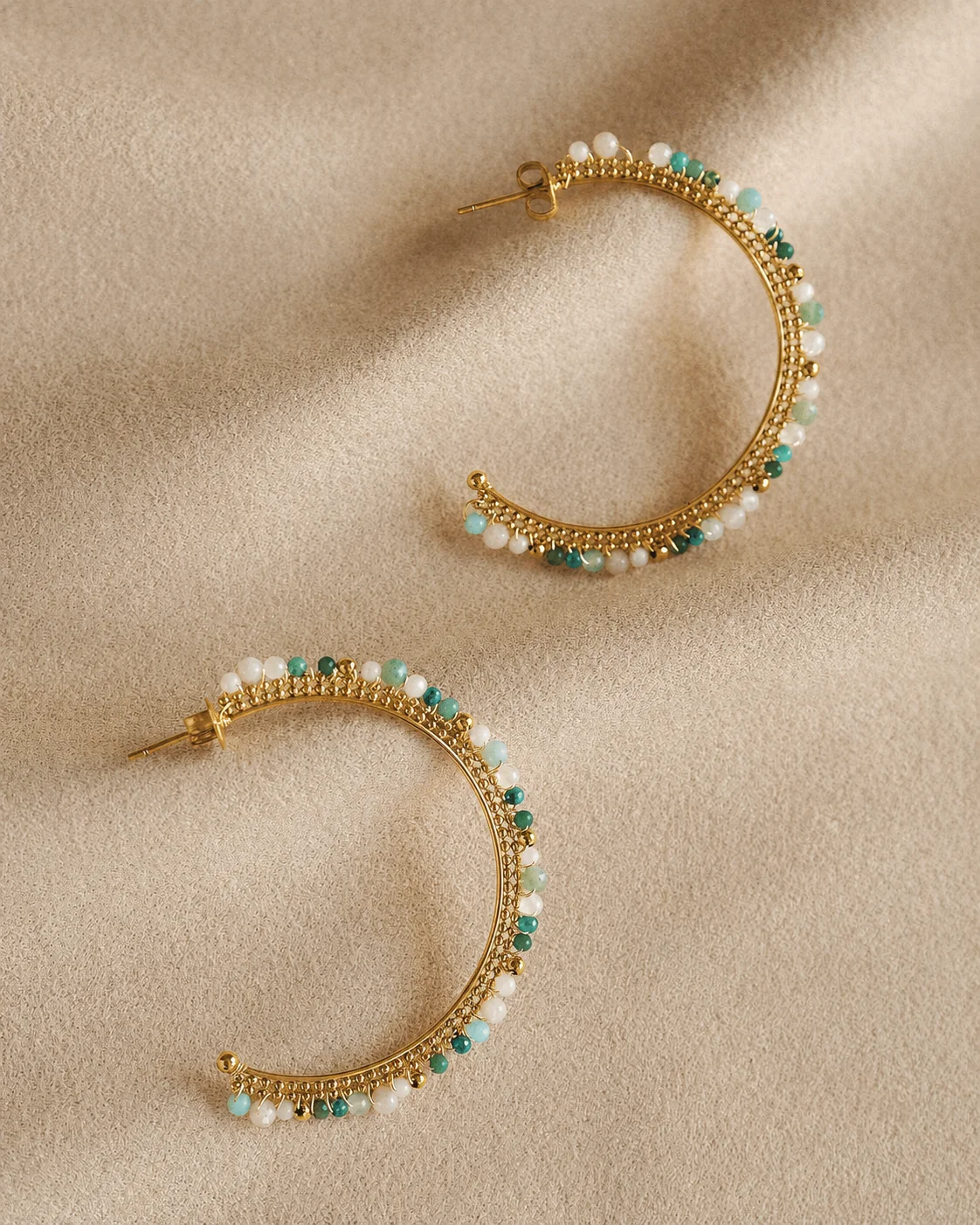 Gemstone Hoops / Multicolour Green