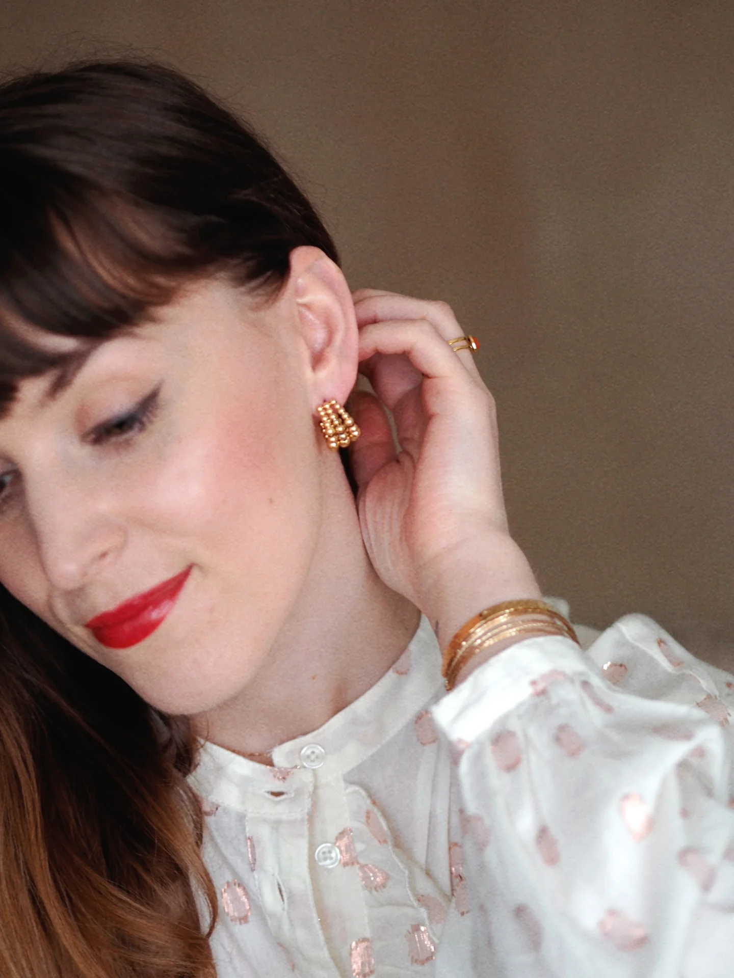 Leonore Gold Beads Earrings - Image 3