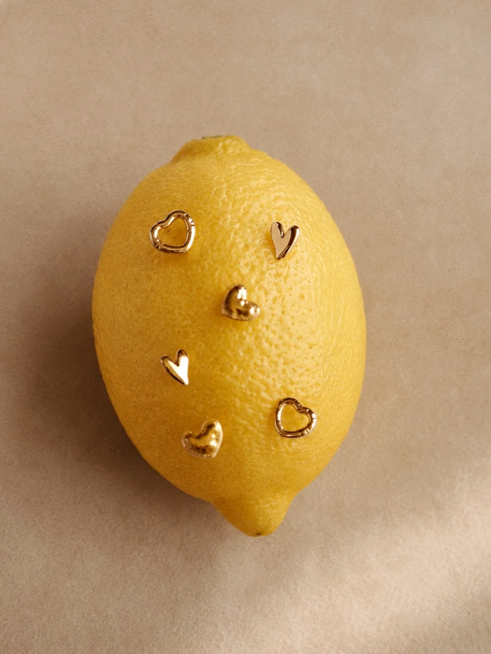 Little Heart Stud Earrings in Gold III - Image 2