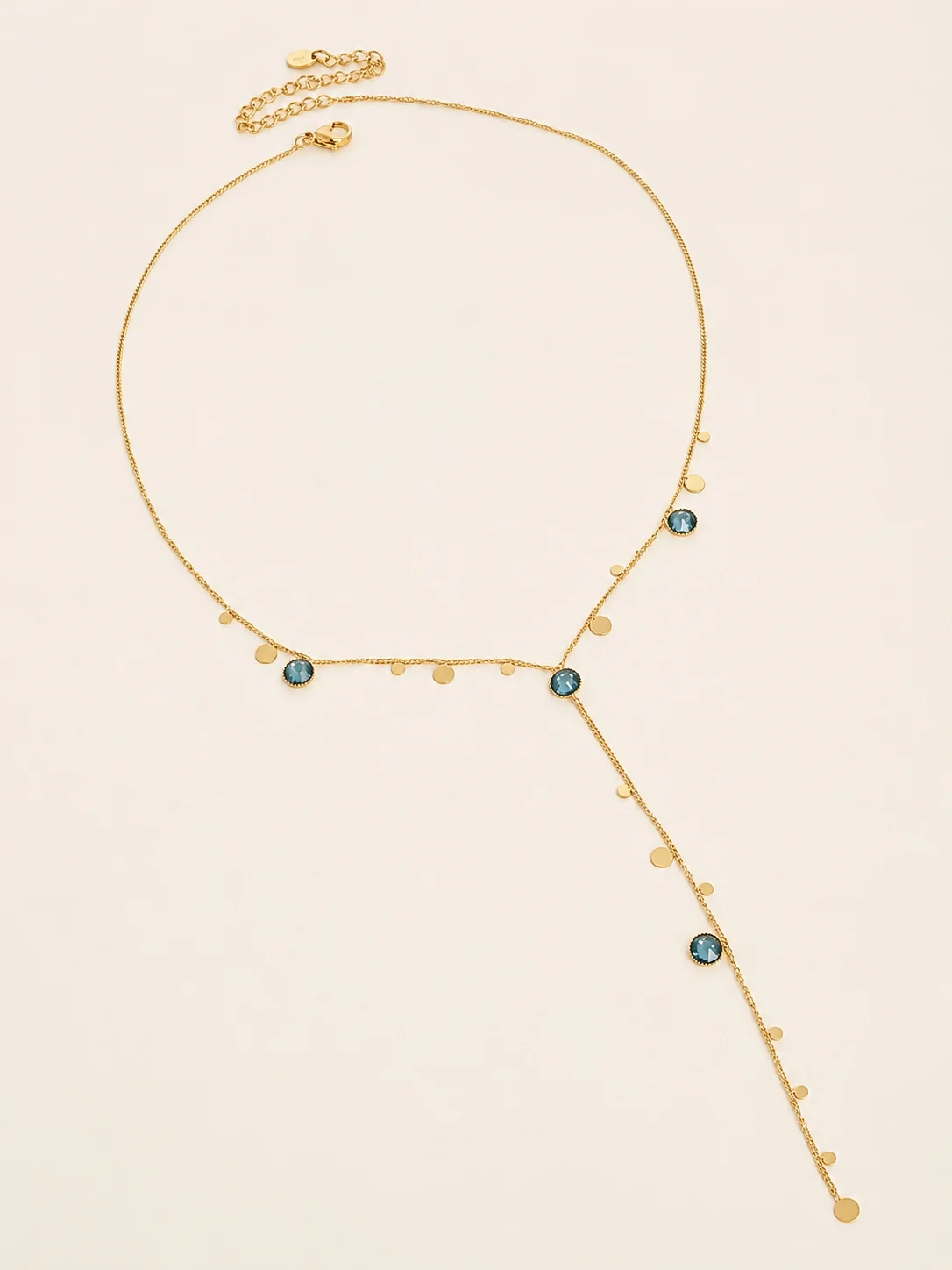 Lumira Necklace Swarovski Stones Denim - Image 2
