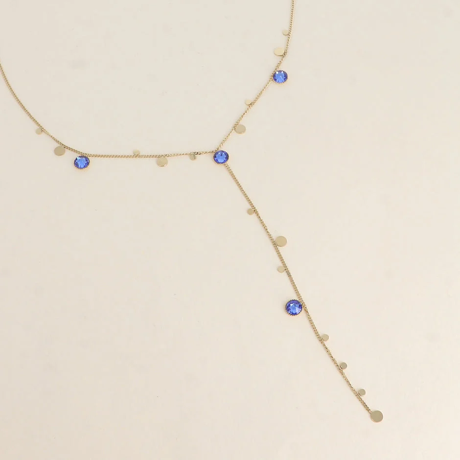 Lumira Necklace Swarovski Stones Blue - Image 2