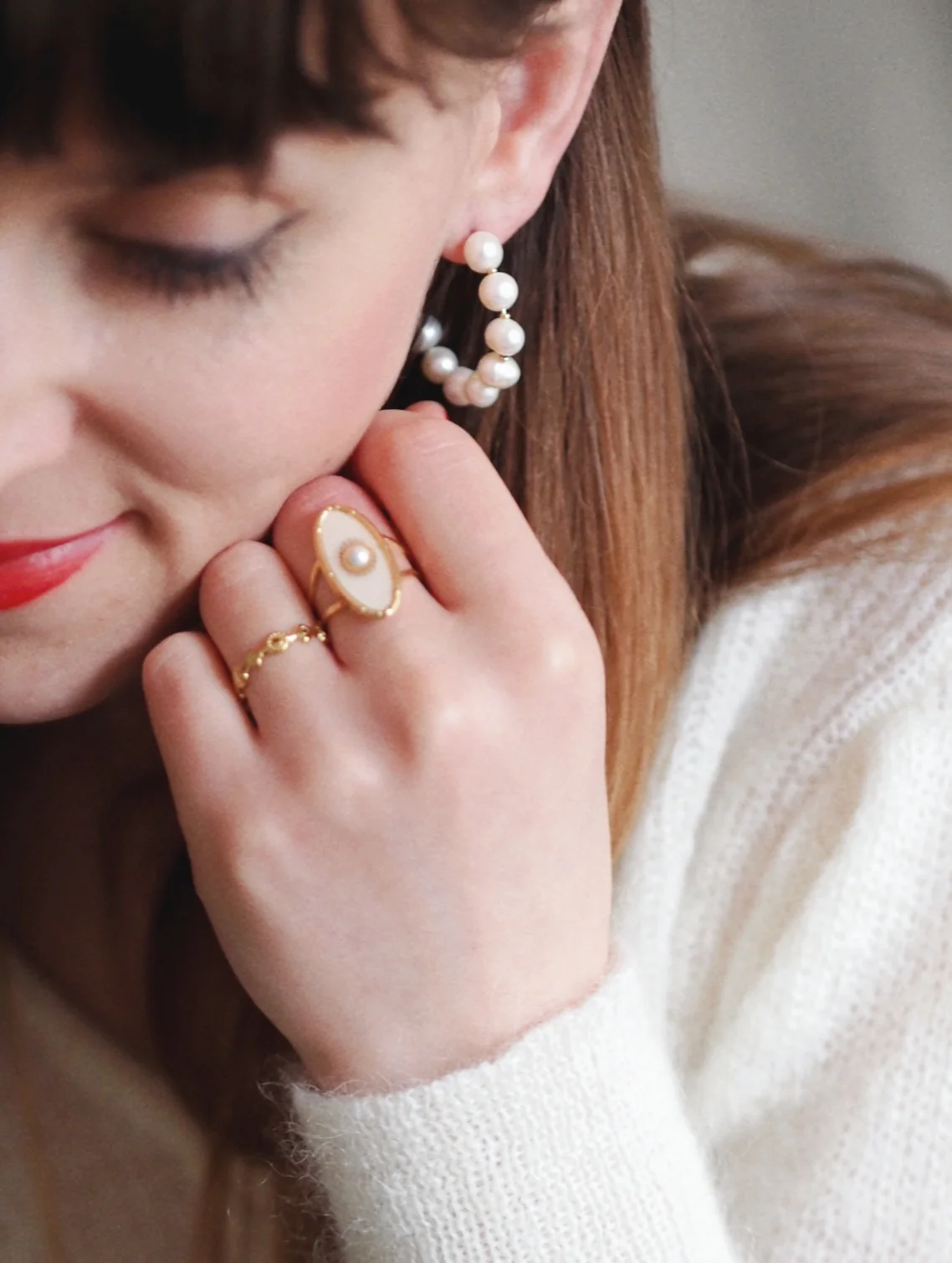 Magdalena Freshwater Pearl Earrings - Image 3