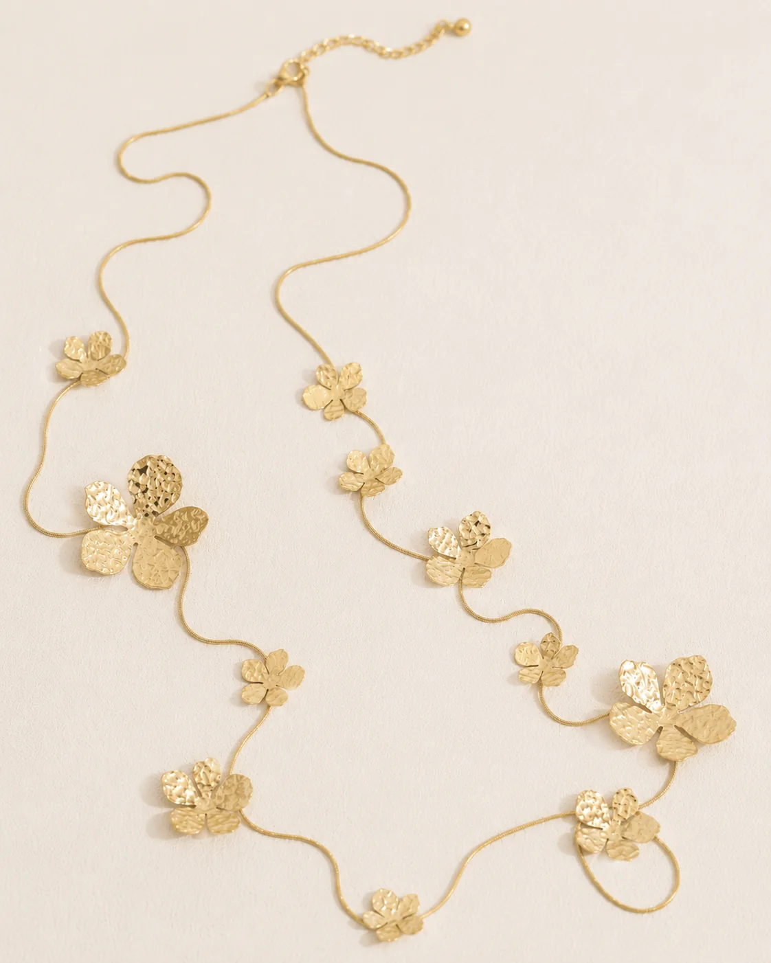 Melania Flower Necklace in Gold - Image 2
