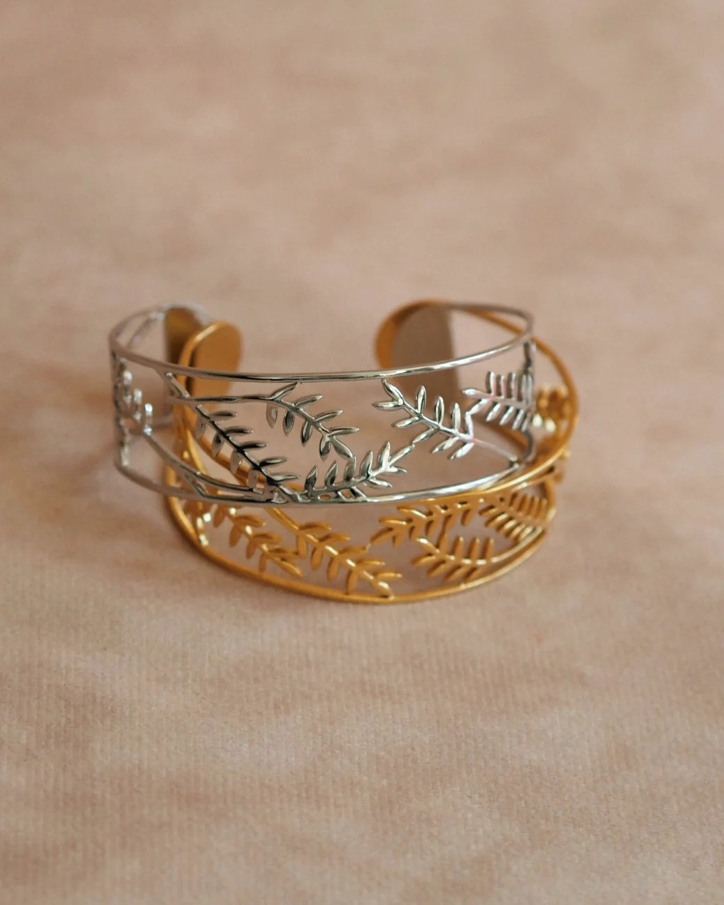 Olivia Adjustable Bangle in Gold - Image 3