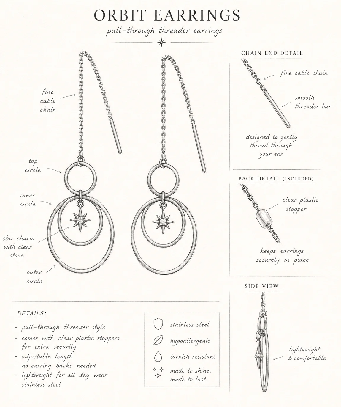 Orbit Earrings N°3 in Silver - Image 4