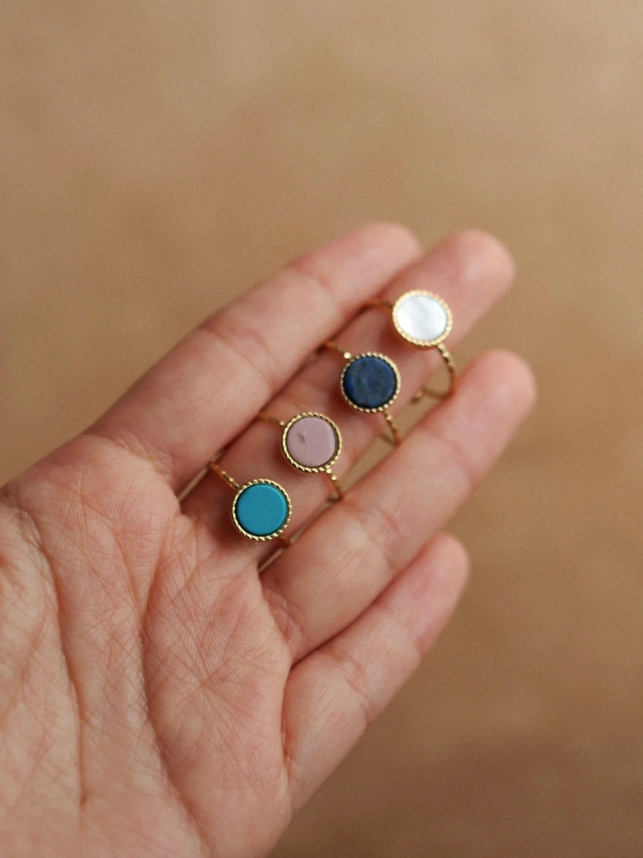 Simple Blue Gemstone Ring - Image 2