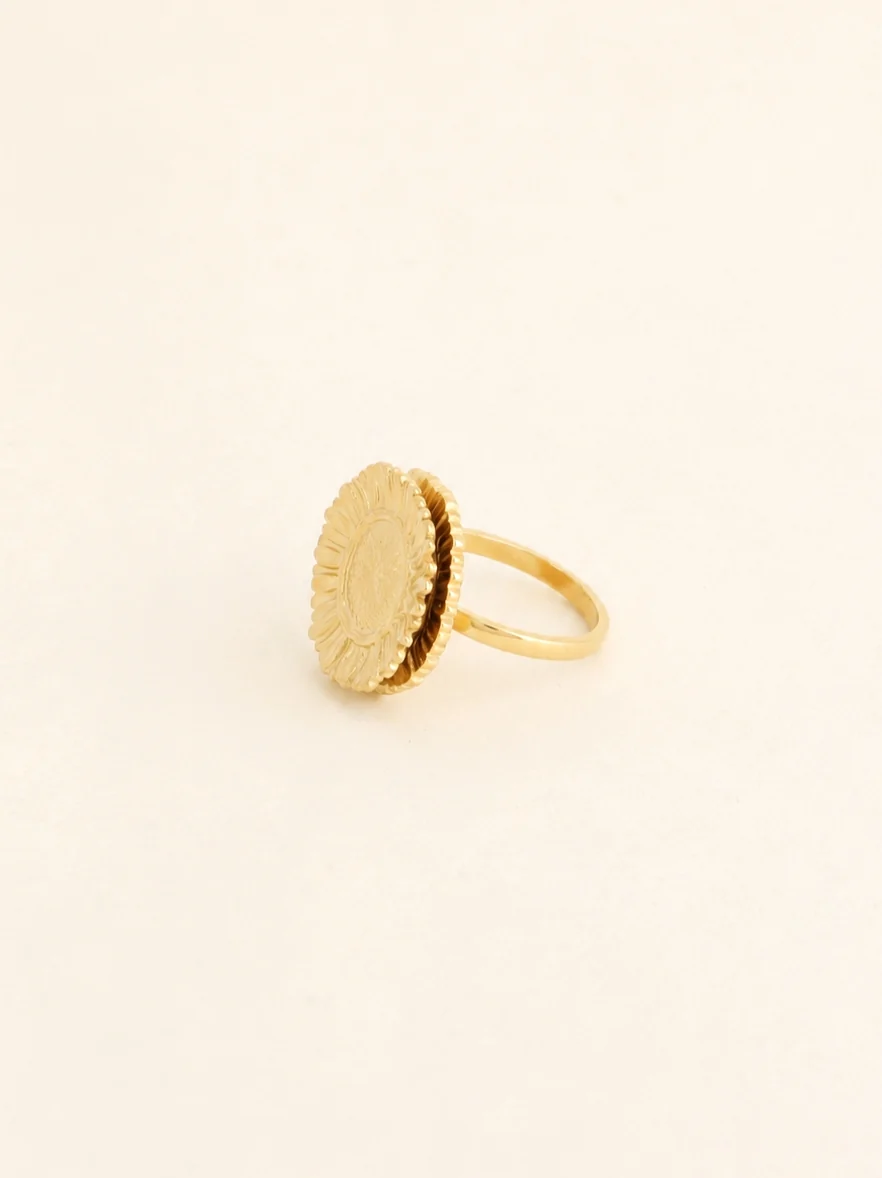 Sunflower Unique Spinner Ring - Image 2