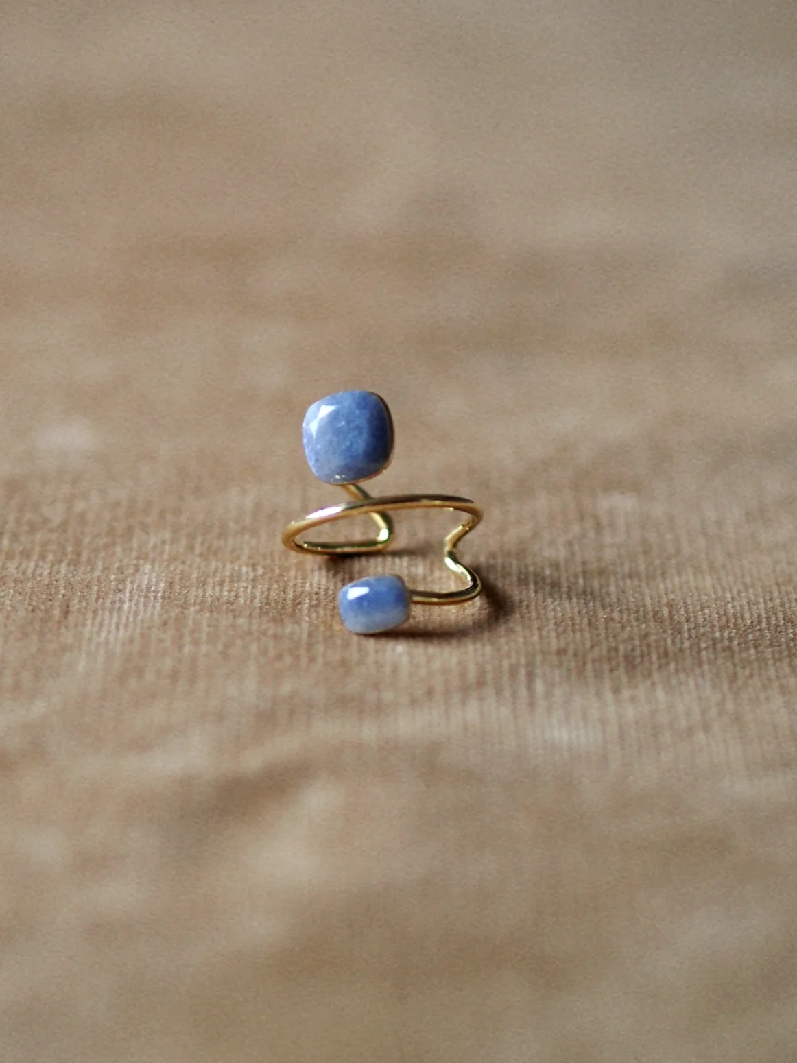 Unique Blue Gemstones Ring