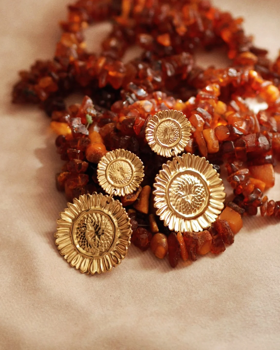Unique Sunflower Earrings - Image 3