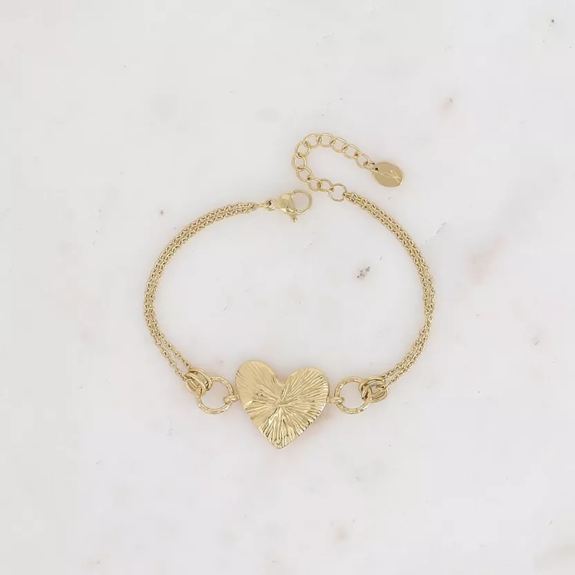 Valentine Heart Bracelet Gold