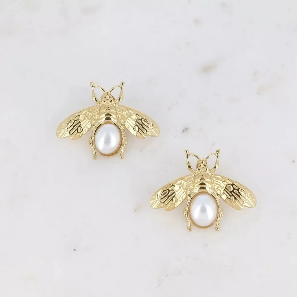 Vintage Style Large Bee Earrings - Image 3